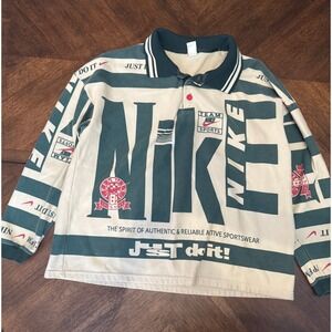 Nike CPFM Cactus Plant Flea Market Long Sleeve Polo Shirt Green Cream |CC